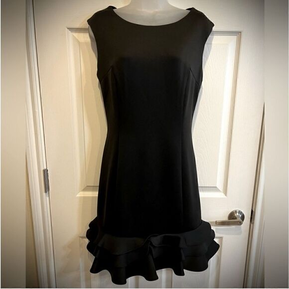 Donna Ricco Ruffle-Hem Sheath Dress - Picture 1 of 5